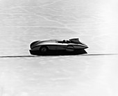 Donald Healey attempting a Land Speed Record, 1953