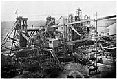Washing plant at diamond mines, South Africa, c1900