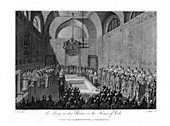 The King on his Throne in the House of Lords, London, 1804