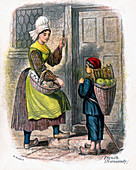 French Woman and Child Selling Fruit', 1809