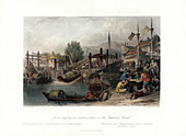 Junks on the Imperial Canal, China, c1840