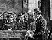 Boy's class at an American Sunday School, 1890