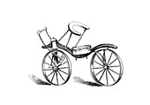 Lewis Gompertz's improvement on Baron von Drais's bicycle