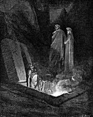 Dante and Virgil looking into the inferno, 1863