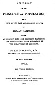 Essay on the Principle of Population by Thomas Malthus