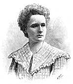 Marie Sklodowska Curie, Polish-born French physicist, 1904