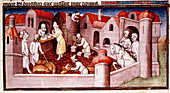 Scene from Marco Polo's Book of Marvels, early 15th century
