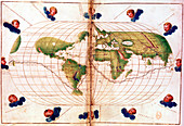 Map of Magellan's round the world voyage, 1519-1521