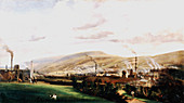 Industrial landscape, Wales, 19th century