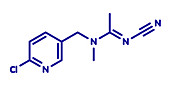 Acetamiprid insecticide molecule