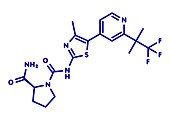 Alpelisib cancer drug molecule