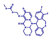 Baloxavir marboxil influenza drug molecule