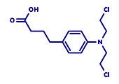 Chlorambucil leukemia drug molecule
