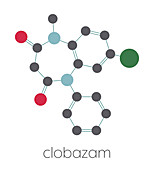 Clobazam epilepsy drug molecule