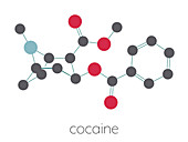 Cocaine stimulant drug molecule