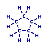 Cyclopentane cycloalkane molecule