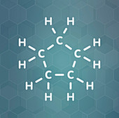 Cyclopentane cycloalkane molecule