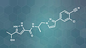 Darolutamide prostate cancer drug molecule