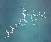 Encorafenib melanoma drug molecule