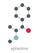 Ephedrine stimulant drug molecule