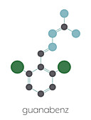 Guanabenz antihypertensive drug molecule