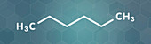 Hexane alkane molecule