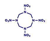 HMX explosive molecule