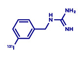 Iobenguane I-131 cancer drug molecule