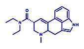 LSD psychedelic drug molecule