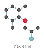 Mexiletine drug molecule