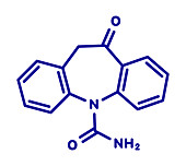 Oxcarbazepine epilepsy drug molecule