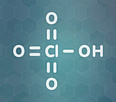 Perchloric acid superacid molecule