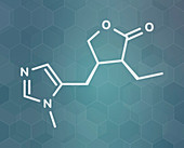Pilocarpine drug molecule