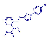 Pyraclostrobin fungicide molecule