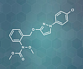Pyraclostrobin fungicide molecule