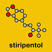 Stiripentol epilepsy drug molecule