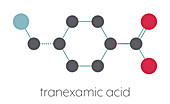 Tranexamic acid antifibrinolytic drug molecule