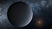 Iceball exoplanet OGLE-2016-BLG-1195Lb, illustration