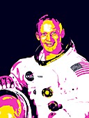 Buzz Aldrin, Apollo 11 astronaut, illustration