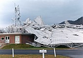 Collapsed 300-foot Green Bank radio telescope, 1988
