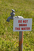 Water warning sign