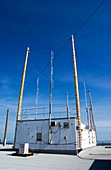 Radio masts on Vehicle Assembly Building