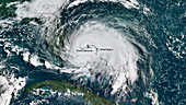 Hurricane Dorian over the Bahamas, satellite image