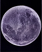 Topography of the Moon, 1877 illustration