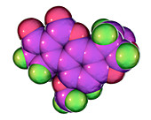 Aflatoxin B1, molecular model