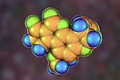Aflatoxin B1, molecular model