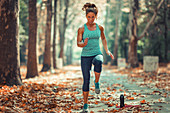 Woman exercising outdoors