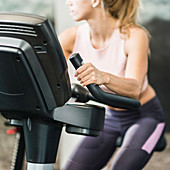 Woman exercising in the gym