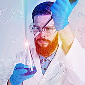 Male researcher in laboratory