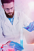 Male researcher in laboratory
